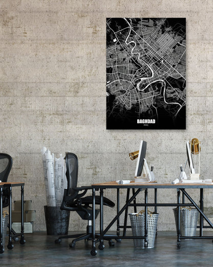 Baghdad Iraq Dark Negative Maps - @ZakeDjelevic