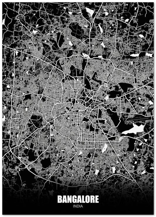 Bangalore India Dark Negative Maps - @ZakeDjelevic
