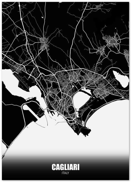 Cagliari Italy Dark Negative Maps - @ZakeDjelevic