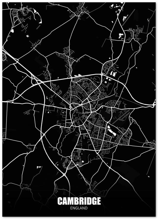 Cambridge England Dark Negative Maps - @ZakeDjelevic