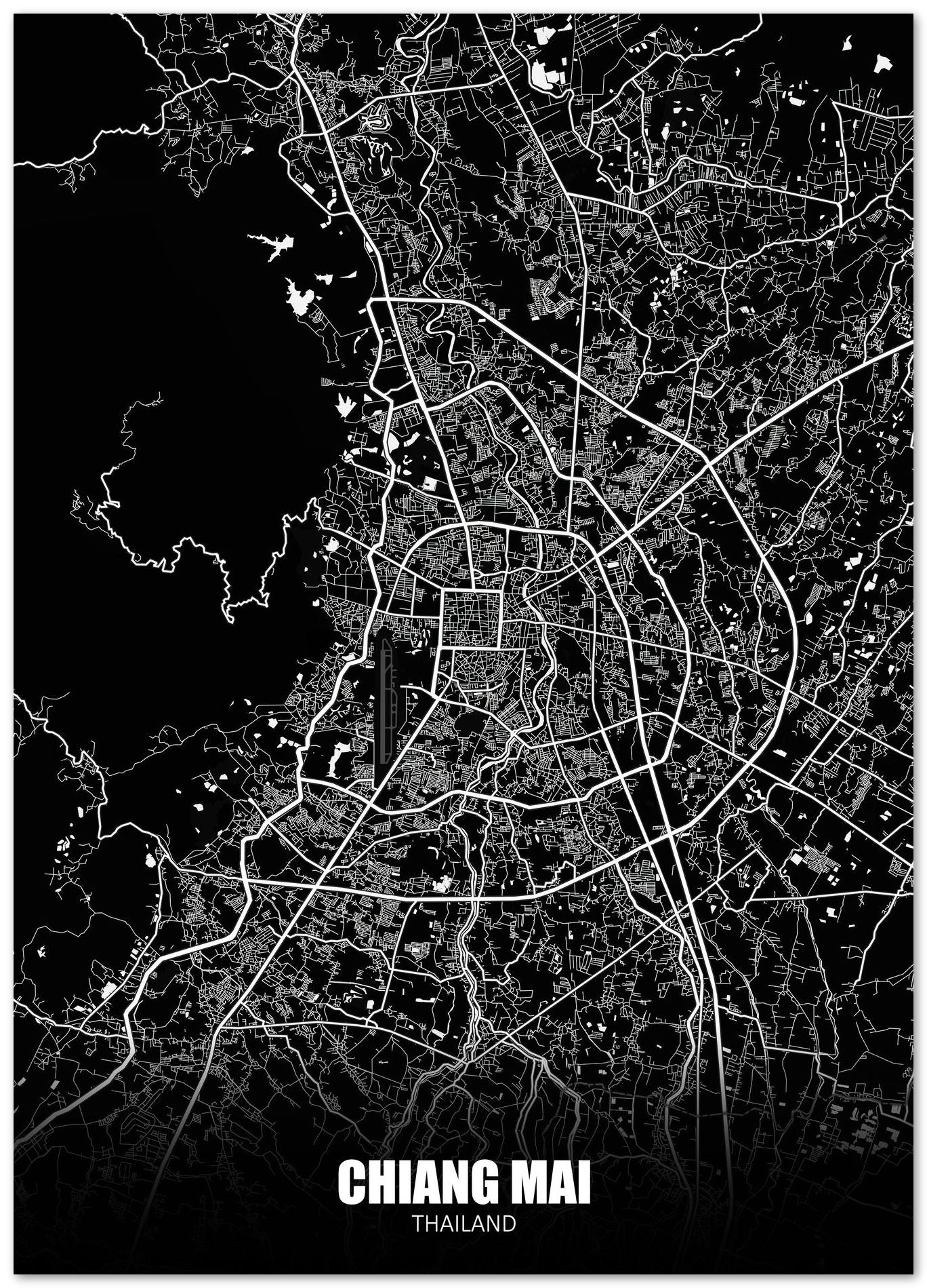 Chiang Mai Thailand Dark Negative Maps - @ZakeDjelevic