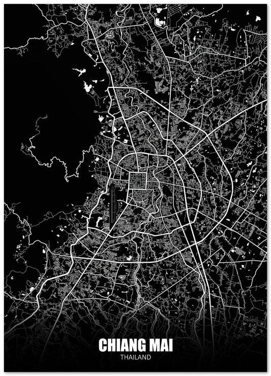 Chiang Mai Thailand Dark Negative Maps - @ZakeDjelevic