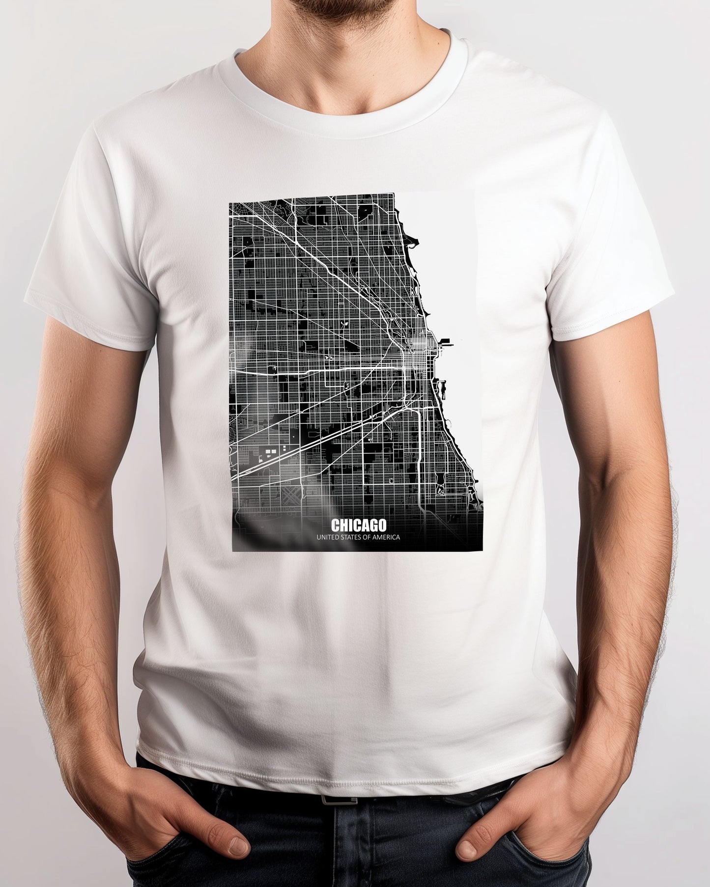 Chicago USA Dark Negative Maps - @ZakeDjelevic