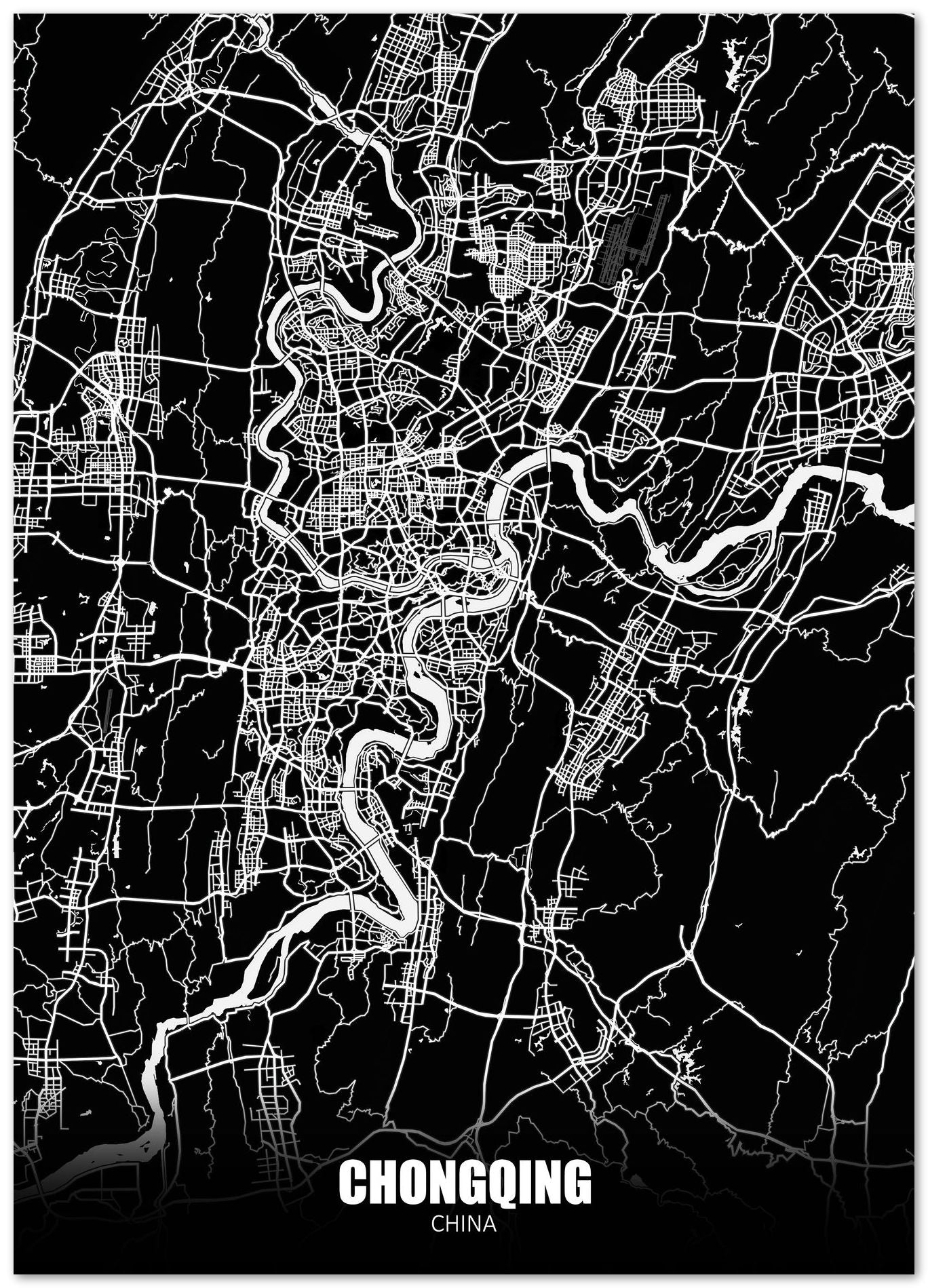 Chongqing China Dark Negative Maps - @ZakeDjelevic