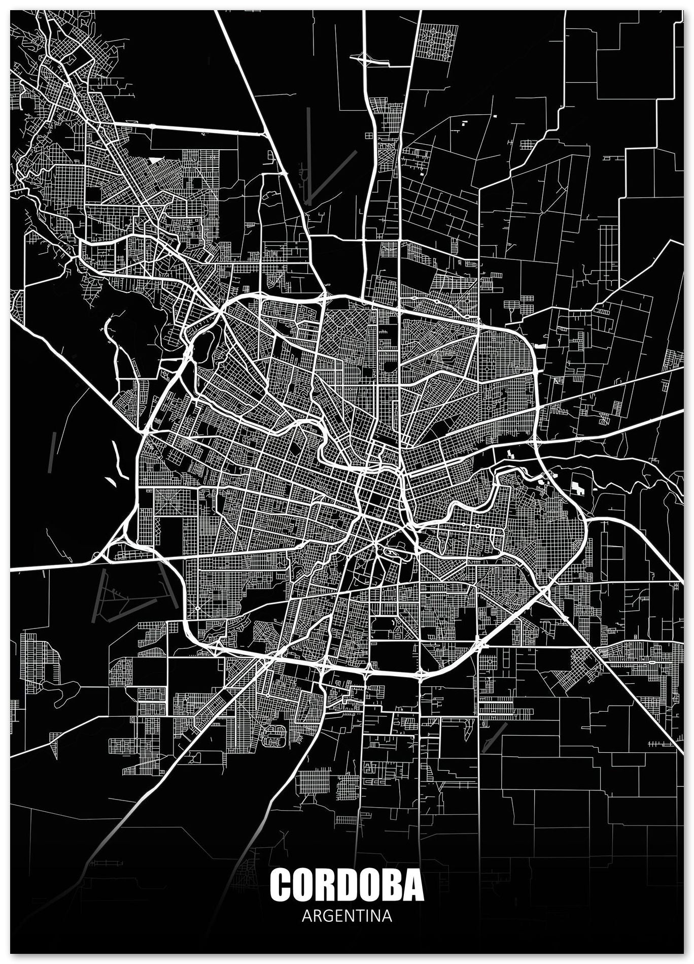 Cordoba Argentina Dark Negative Maps - @ZakeDjelevic