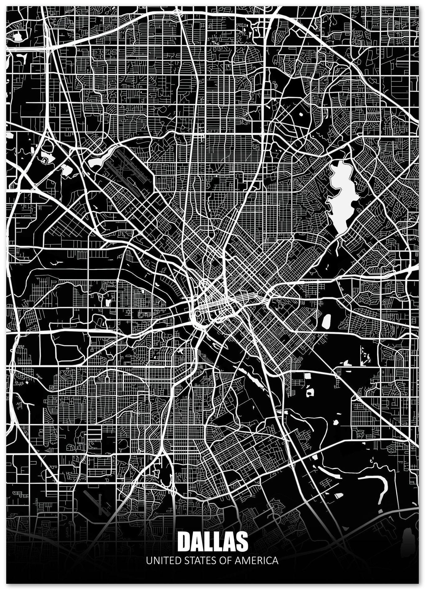 Dallas USA Dark Negative Maps - @ZakeDjelevic