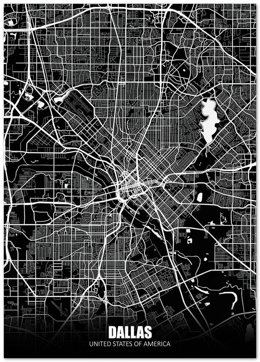 Dallas USA Dark Negative Maps - @ZakeDjelevic