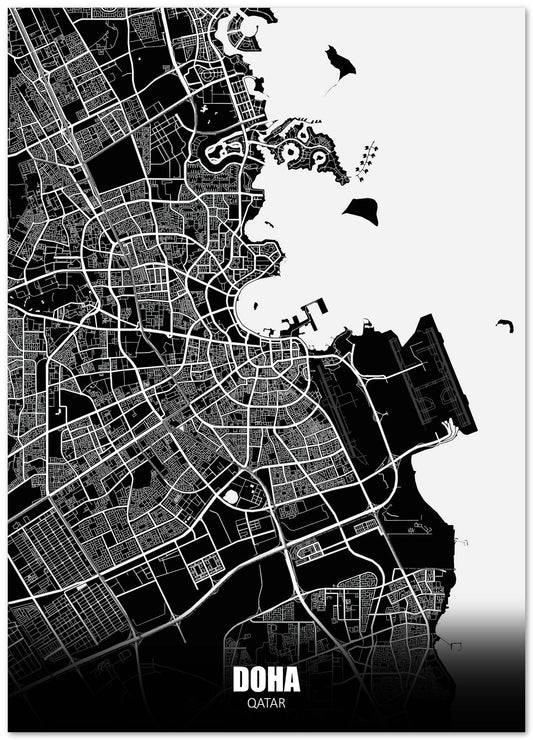 Doha Qatar Dark Negative Maps - @ZakeDjelevic