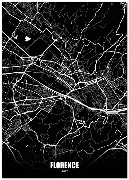 Florence Italy Dark Negative Maps - @ZakeDjelevic