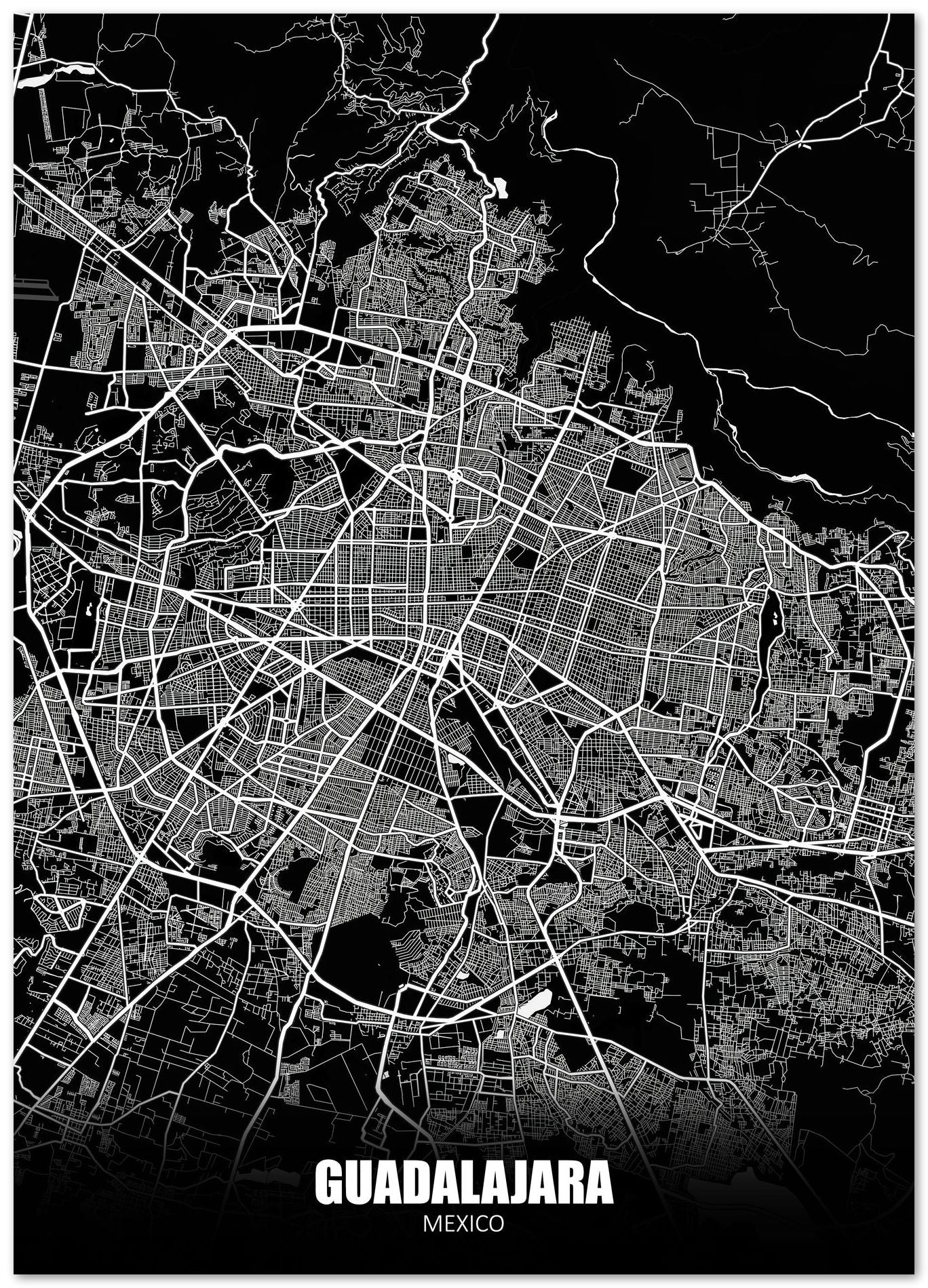 Guadalajara Mexico Dark Negative Maps - @ZakeDjelevic