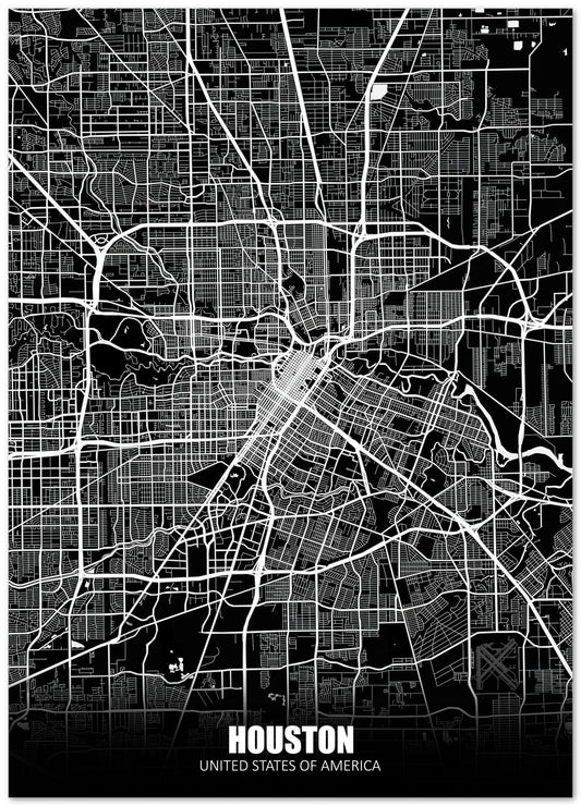 Houston USA Dark Negative Maps - @ZakeDjelevic