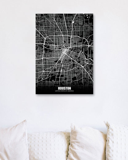 Houston USA Dark Negative Maps - @ZakeDjelevic