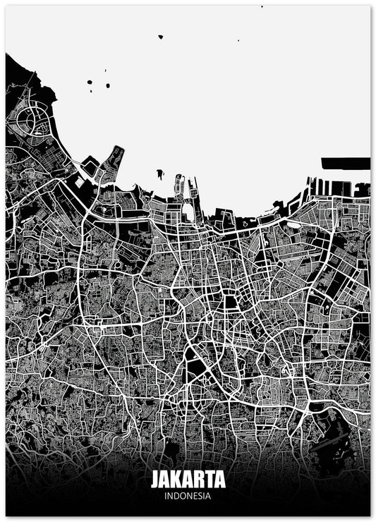 Jakarta Indonesia Dark Negative Maps - @ZakeDjelevic