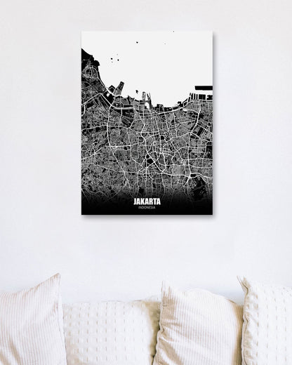 Jakarta Indonesia Dark Negative Maps - @ZakeDjelevic