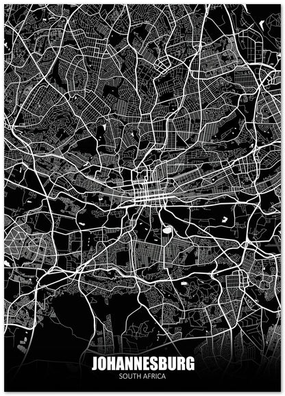 Johannesburg South Africe Dark Negative Maps - @ZakeDjelevic