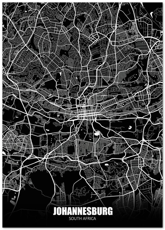 Johannesburg South Africe Dark Negative Maps - @ZakeDjelevic