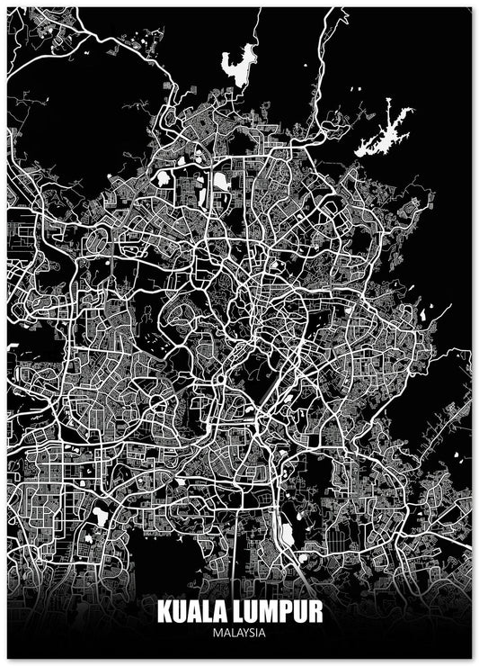 Kuala Lumpur Malaysia Dark Negative Maps - @ZakeDjelevic