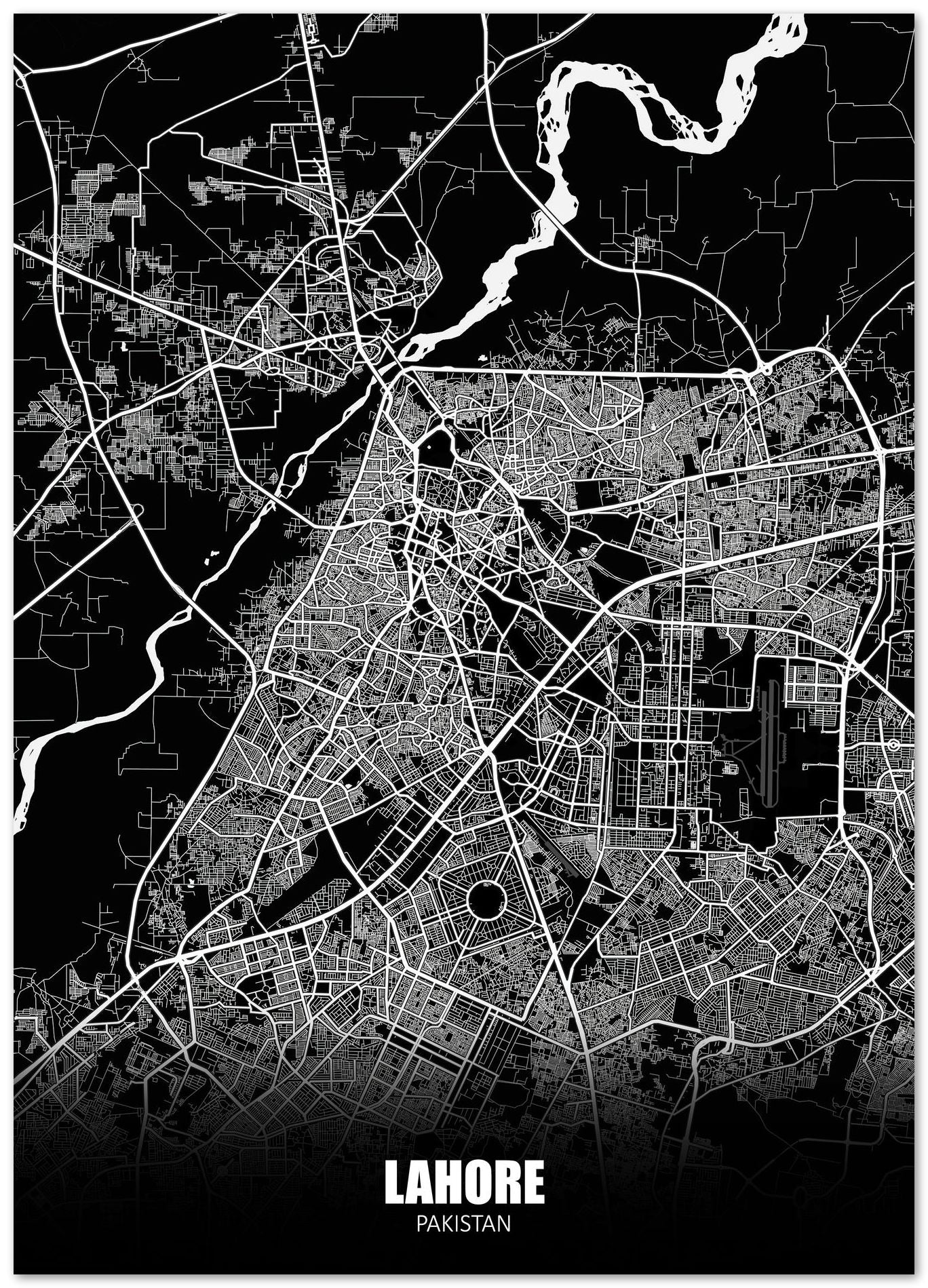 Lahore Pakistan Dark Negative Maps - @ZakeDjelevic