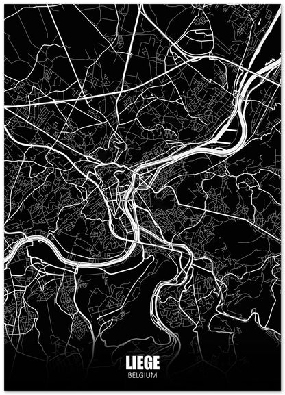 Liege Belgium Dark Negative Maps - @ZakeDjelevic