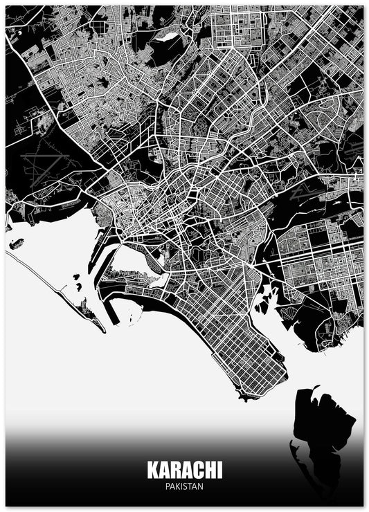 Karachi Pakistan Dark Negative Maps - @ZakeDjelevic
