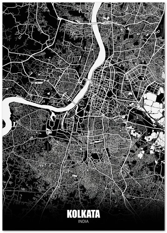 Kolkata India Dark Negative Maps - @ZakeDjelevic