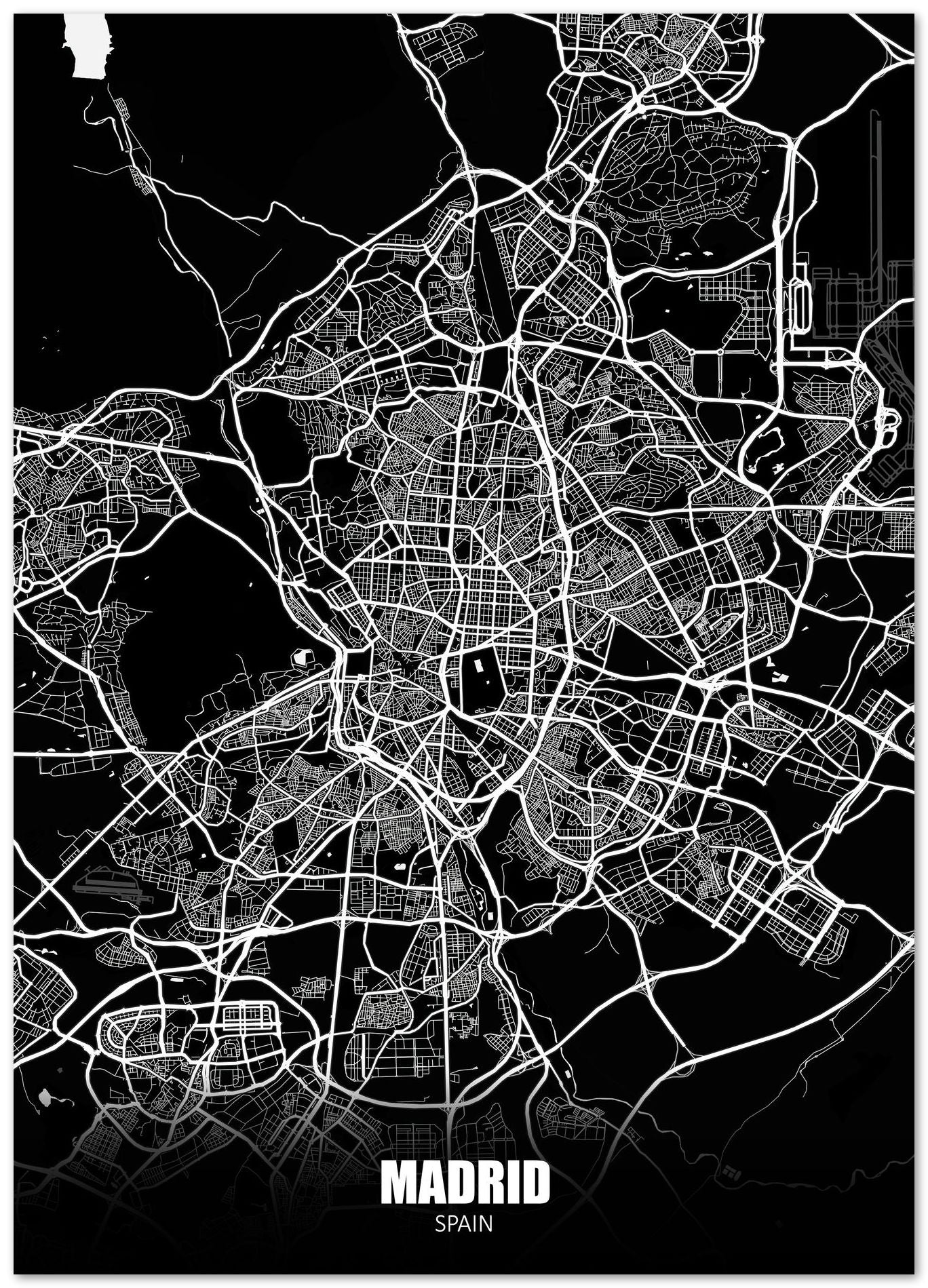 Madrid Spain Dark Negative Maps - @ZakeDjelevic