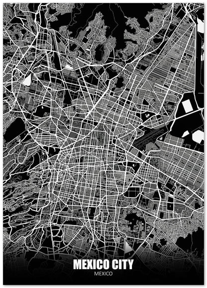 Mexico City Dark Negative Maps - @ZakeDjelevic
