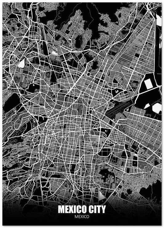 Mexico City Dark Negative Maps - @ZakeDjelevic