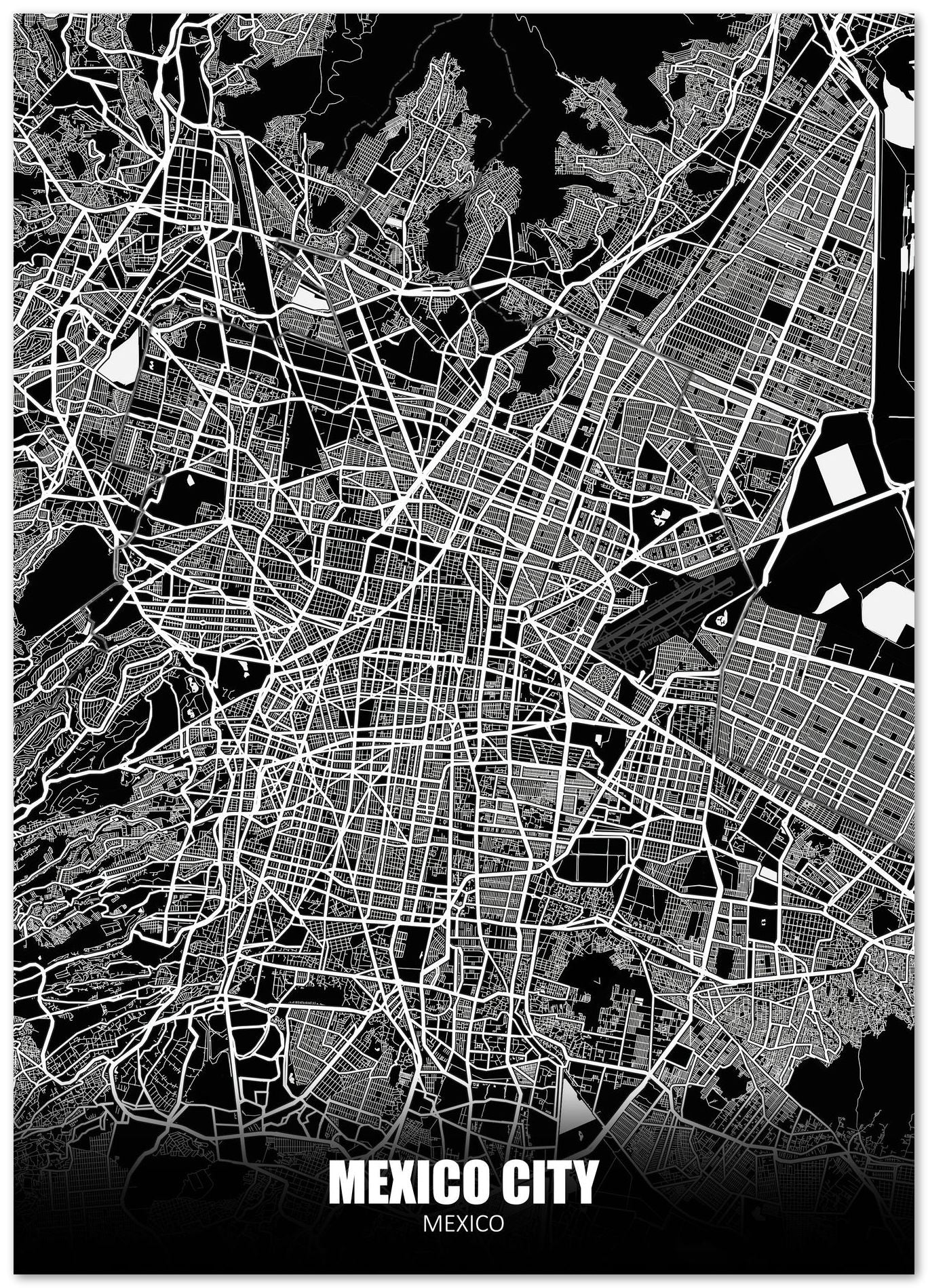 Mexico City Dark Negative Maps - @ZakeDjelevic