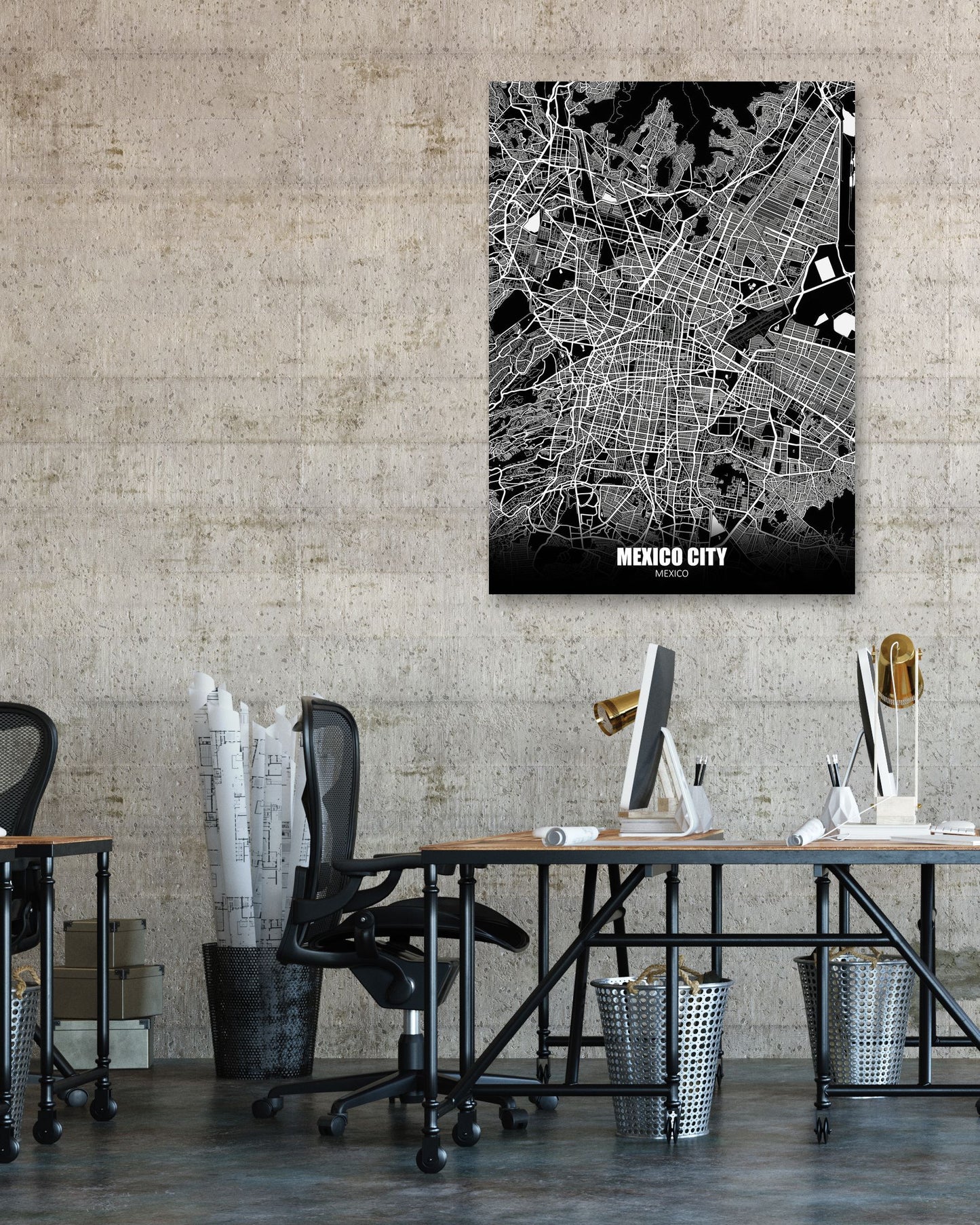 Mexico City Dark Negative Maps - @ZakeDjelevic