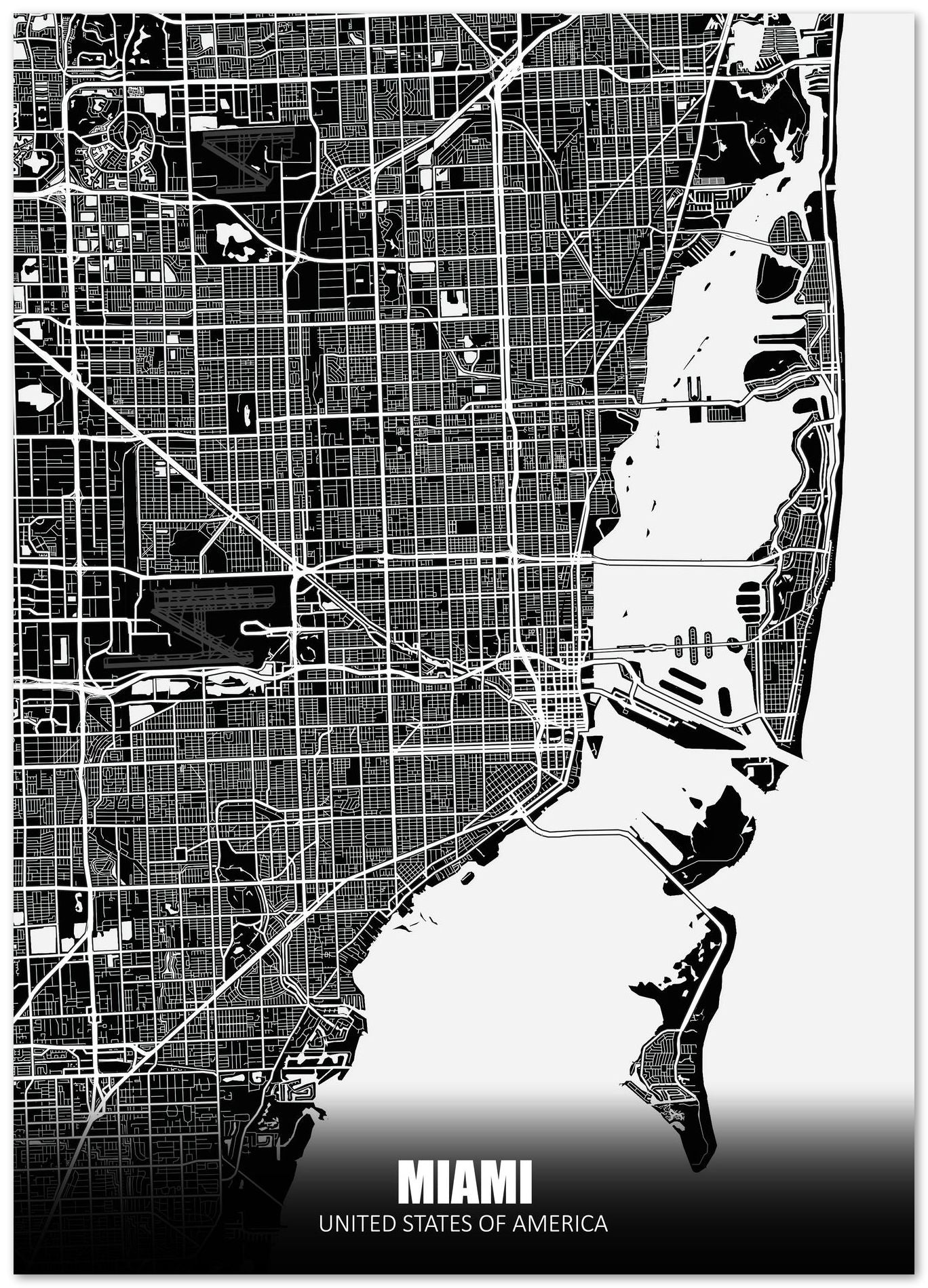 Miami USA Dark Negative Maps - @ZakeDjelevic