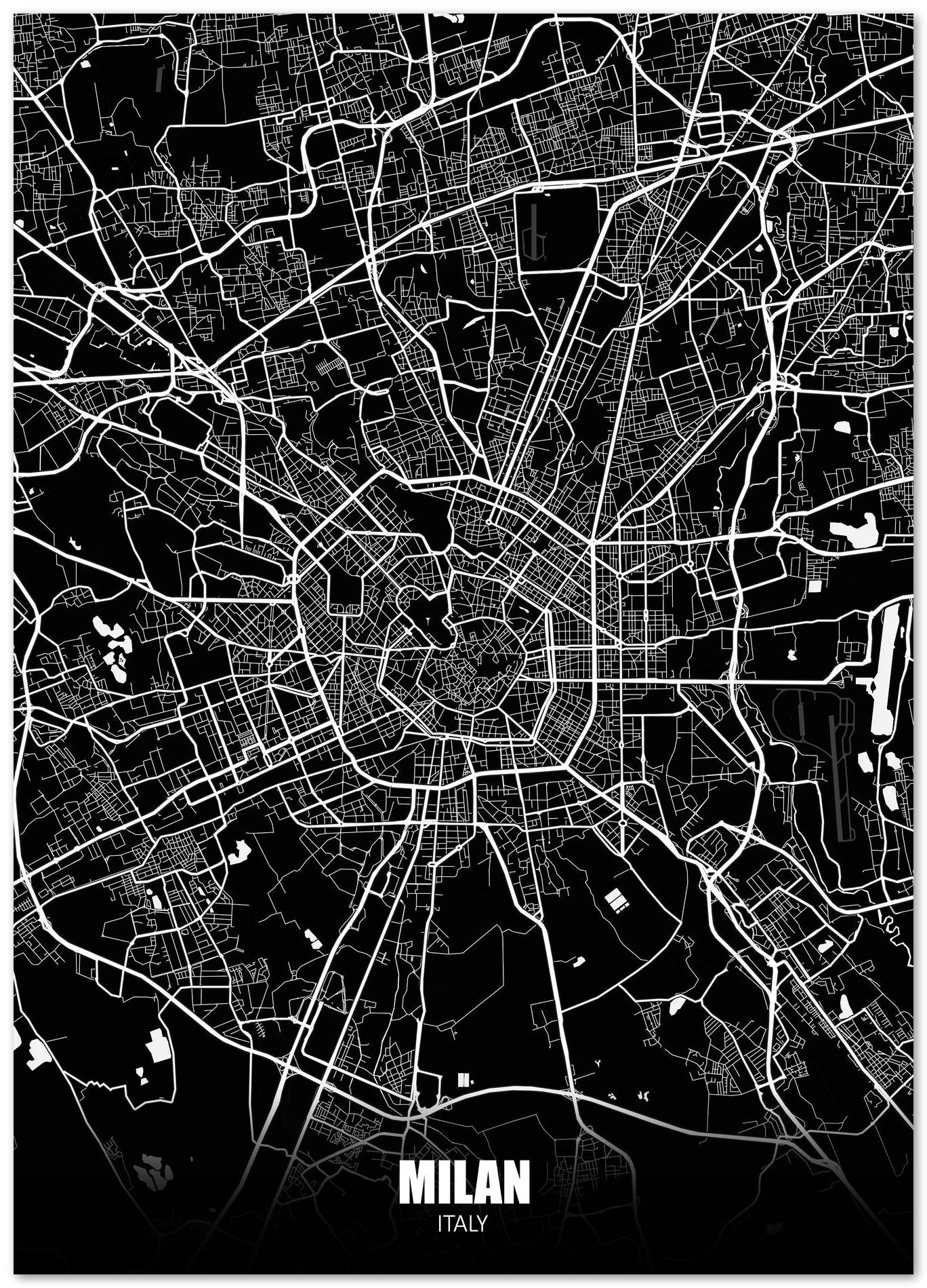 Milan Italy Dark Negative Maps - @ZakeDjelevic