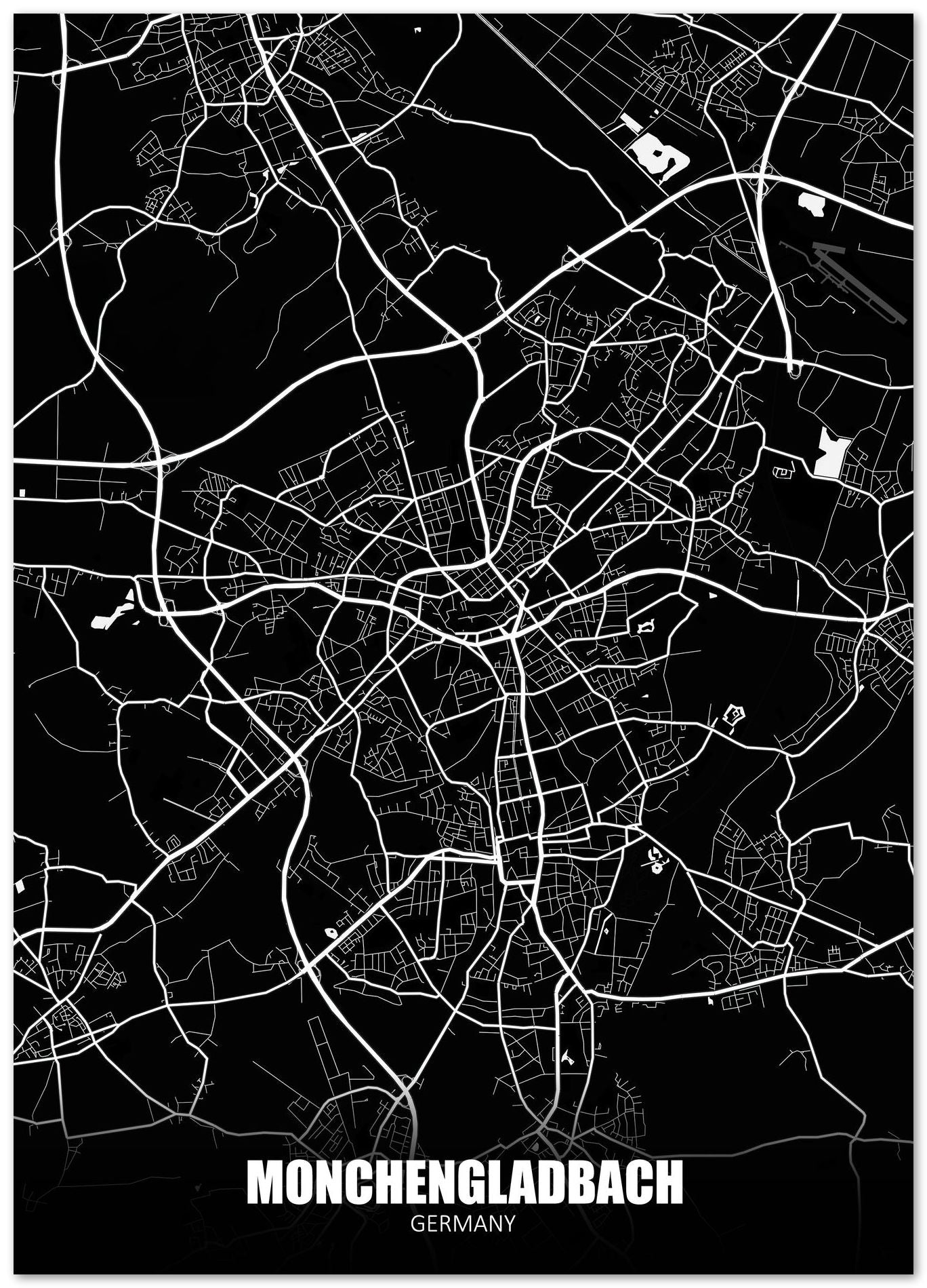 Monchengladbach Germany Dark Negative Maps - @ZakeDjelevic