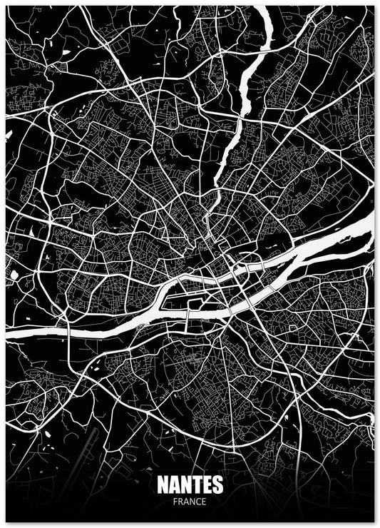 Nantes France Dark Negative Maps - @ZakeDjelevic