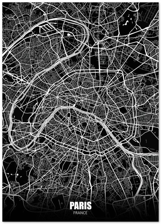 Paris France Dark Negative Maps - @ZakeDjelevic