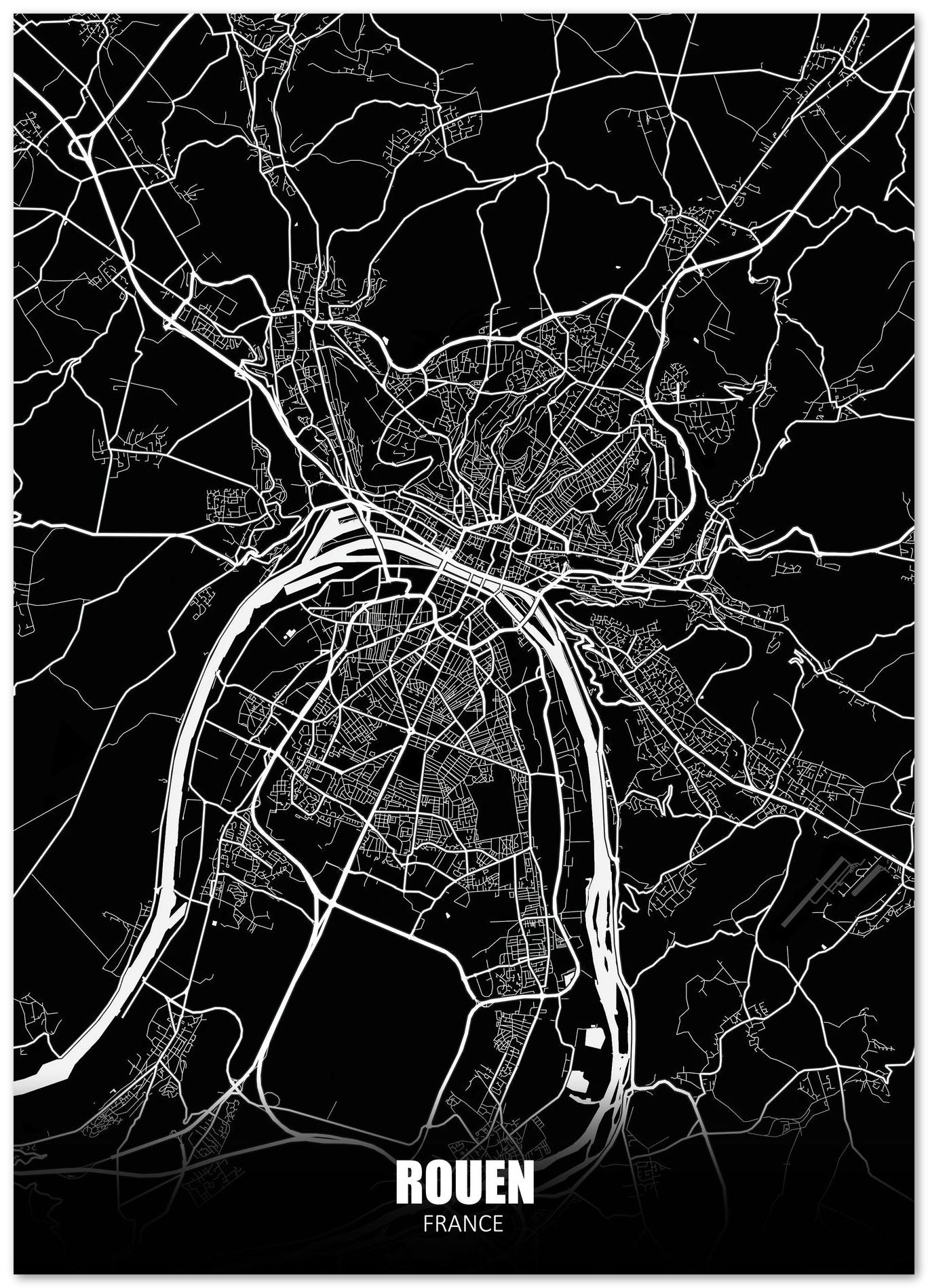 Rouen France Dark Negative Maps - @ZakeDjelevic