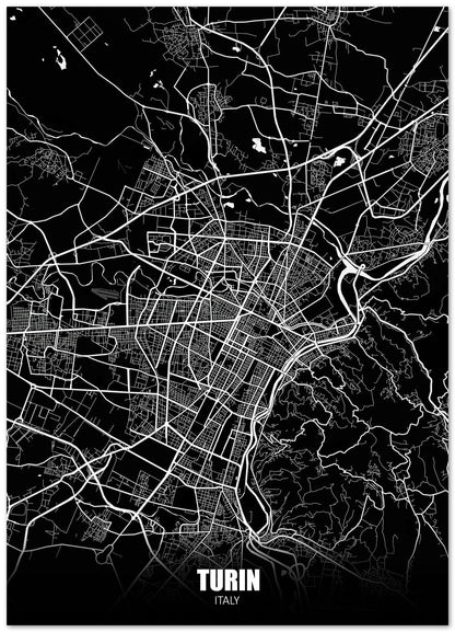 Turin Italy Dark Negative Maps - @ZakeDjelevic