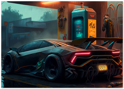 Super Car Lamborgini Gas Oil 1 - @LightCreative