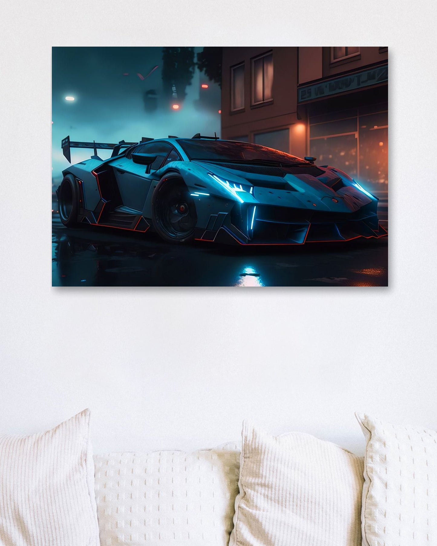 Super Car Lamborgini Neon Night - @LightCreative