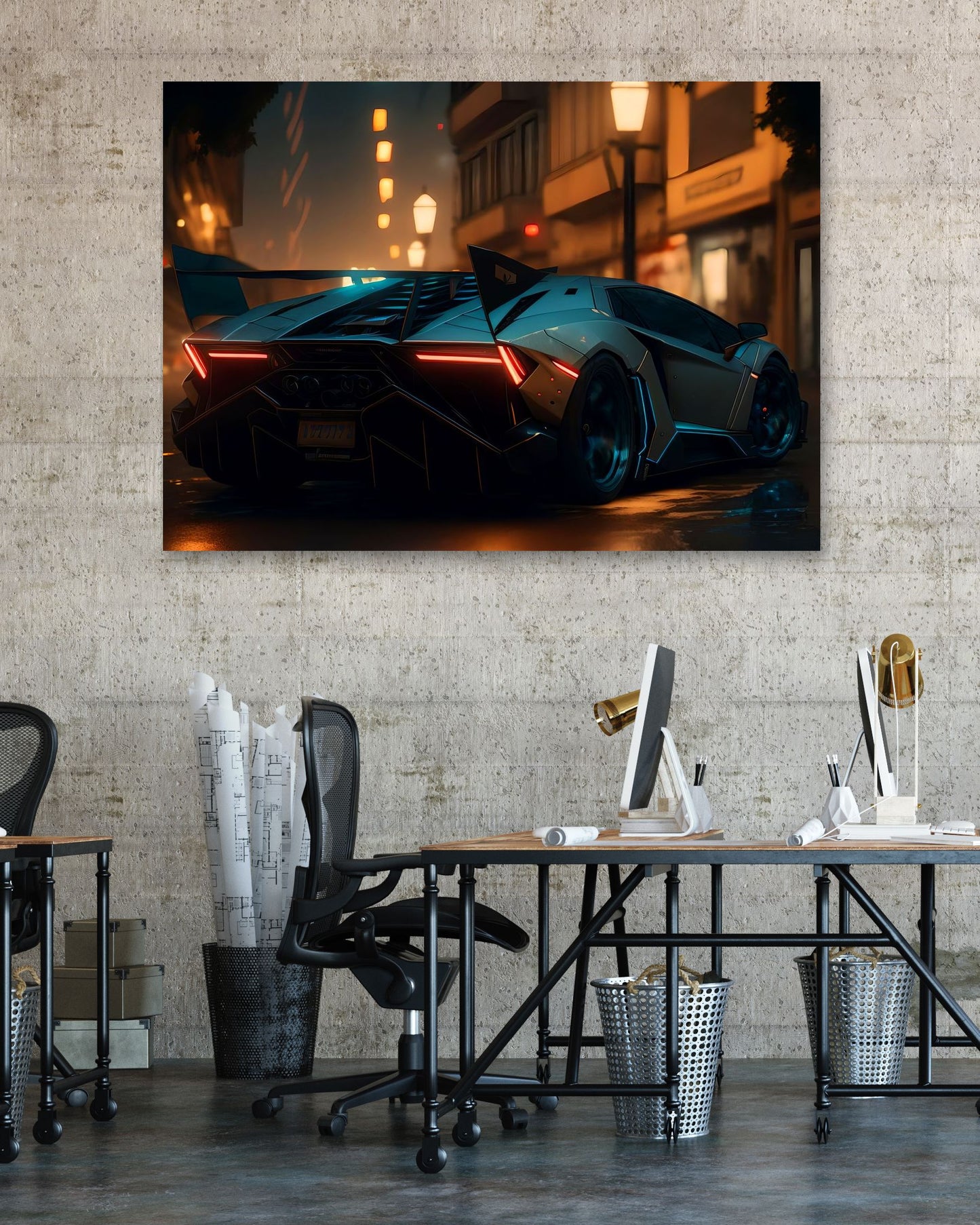 Lamborgini Neon City  - @LightCreative