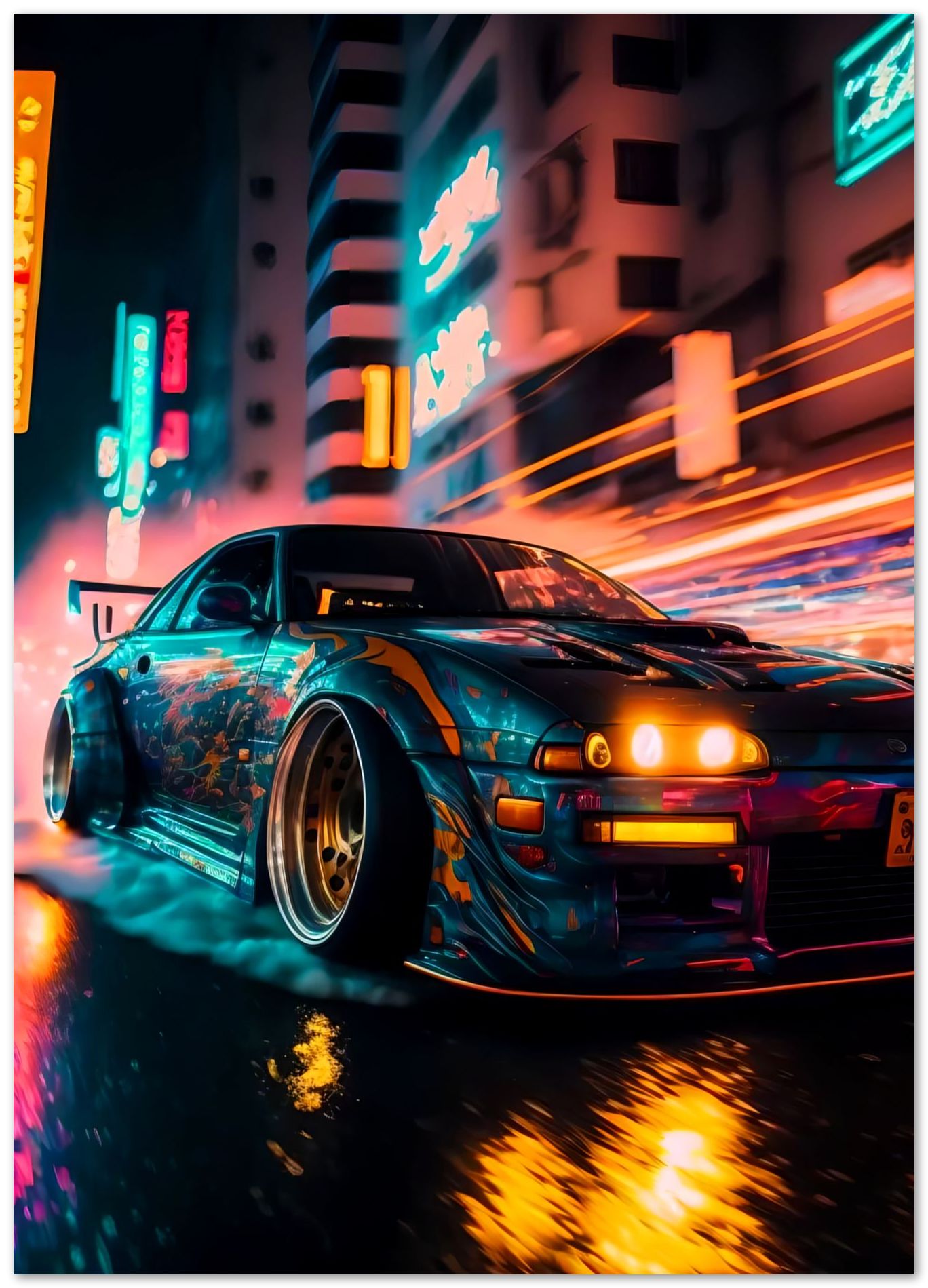 Super Car Neon City Night 2 - @LightCreative