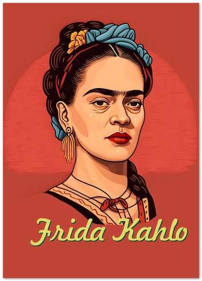 Frida Kahlo Portrait Cartoon - @WpapArtist