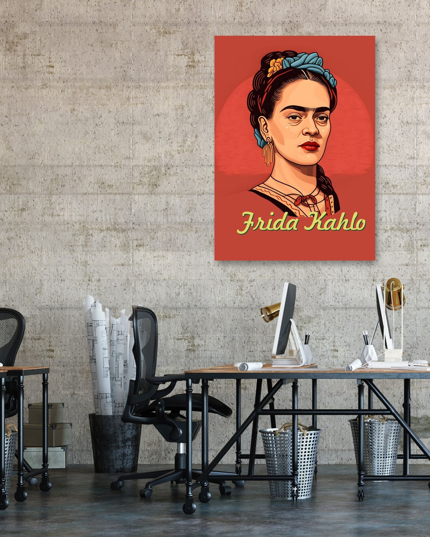 Frida Kahlo Portrait Cartoon - @WpapArtist