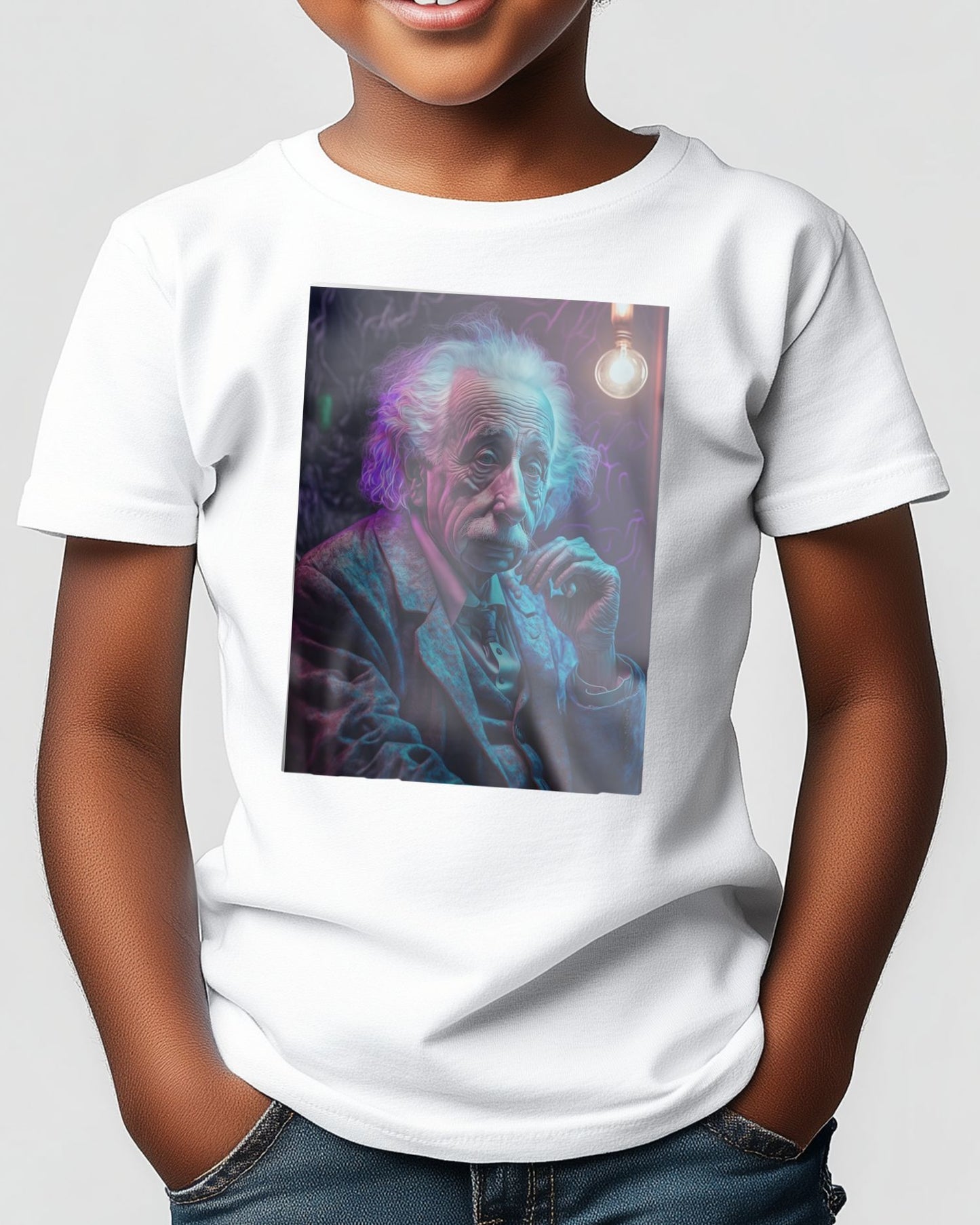 Albert Einstein Cyber Punk Style - @WpapArtist