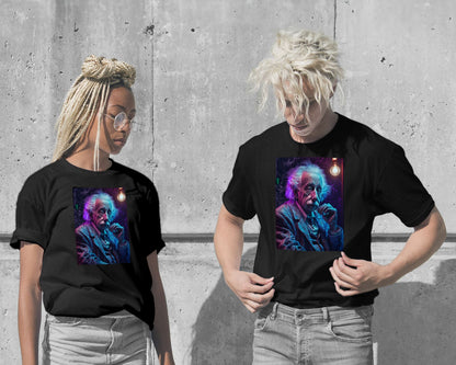 Albert Einstein Cyber Punk Style - @WpapArtist