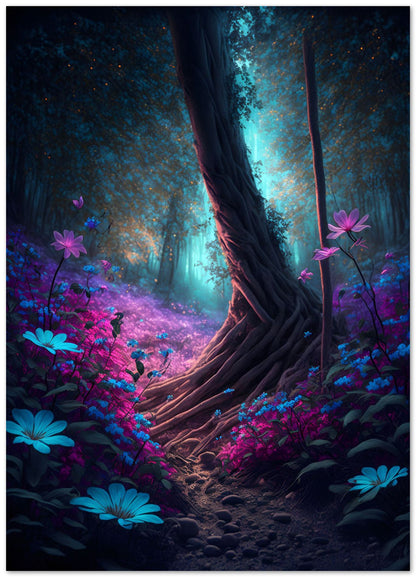 Majesty Fantasy Forest Teal Purple - @WpapArtist