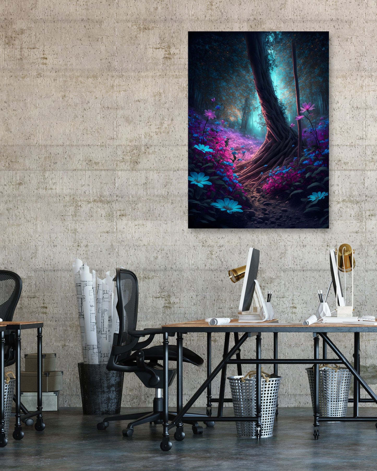 Majesty Fantasy Forest Teal Purple - @WpapArtist