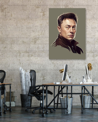 Elon Musk Portrait - @WpapArtist