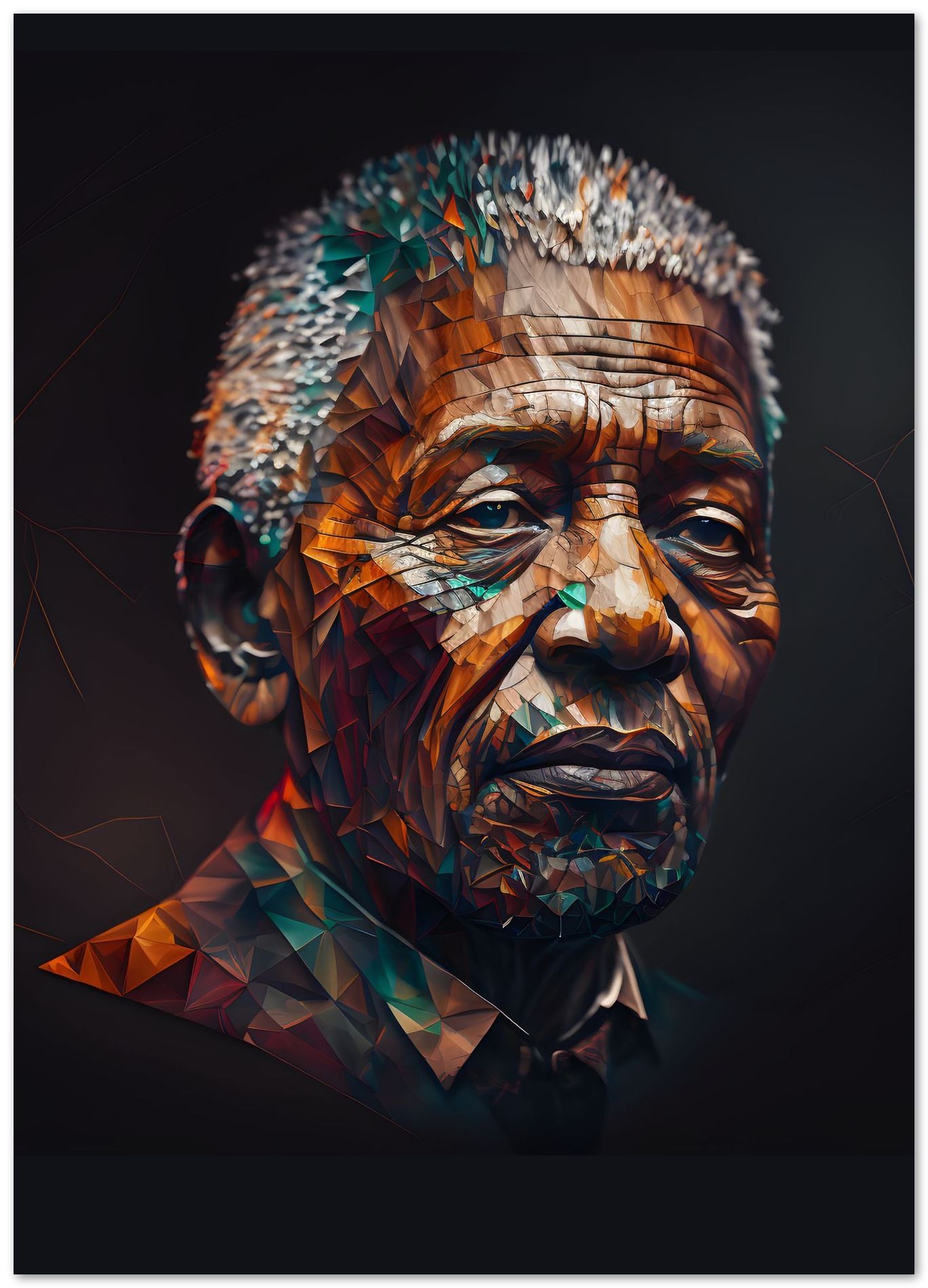 Nelson Mandela Low Poly - @WpapArtist