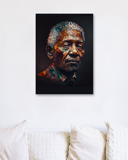 Nelson Mandela Low Poly - @WpapArtist